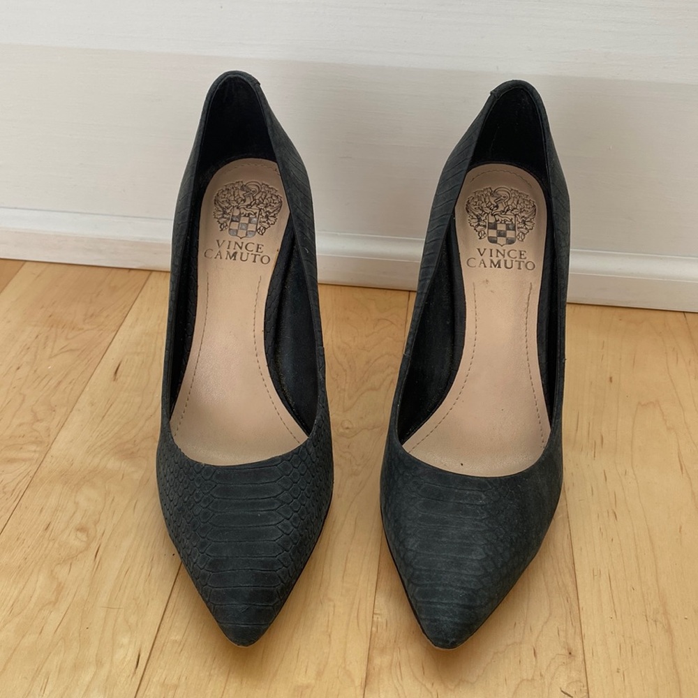 Vince Camuto - Black Suede Heels - Size 7